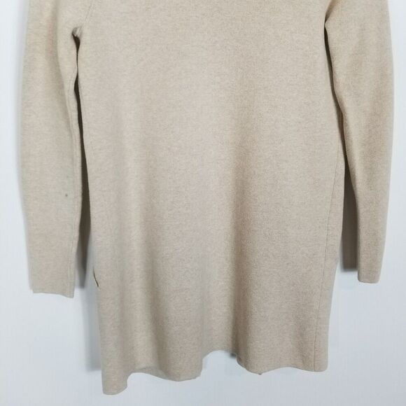 J. Crew Women Vanessa Collarless Sweater Blazer Sz 2XS Oatmeal Cream Cotton - Picture 6 of 9